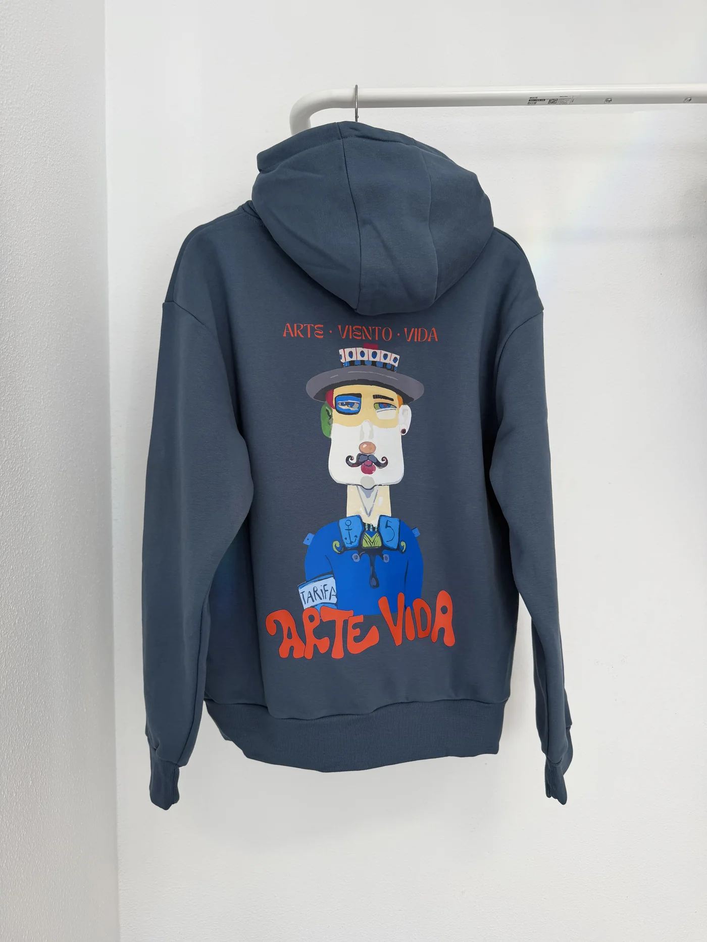 Sudadera azul personalizada con estampación DTF para Arte Vida