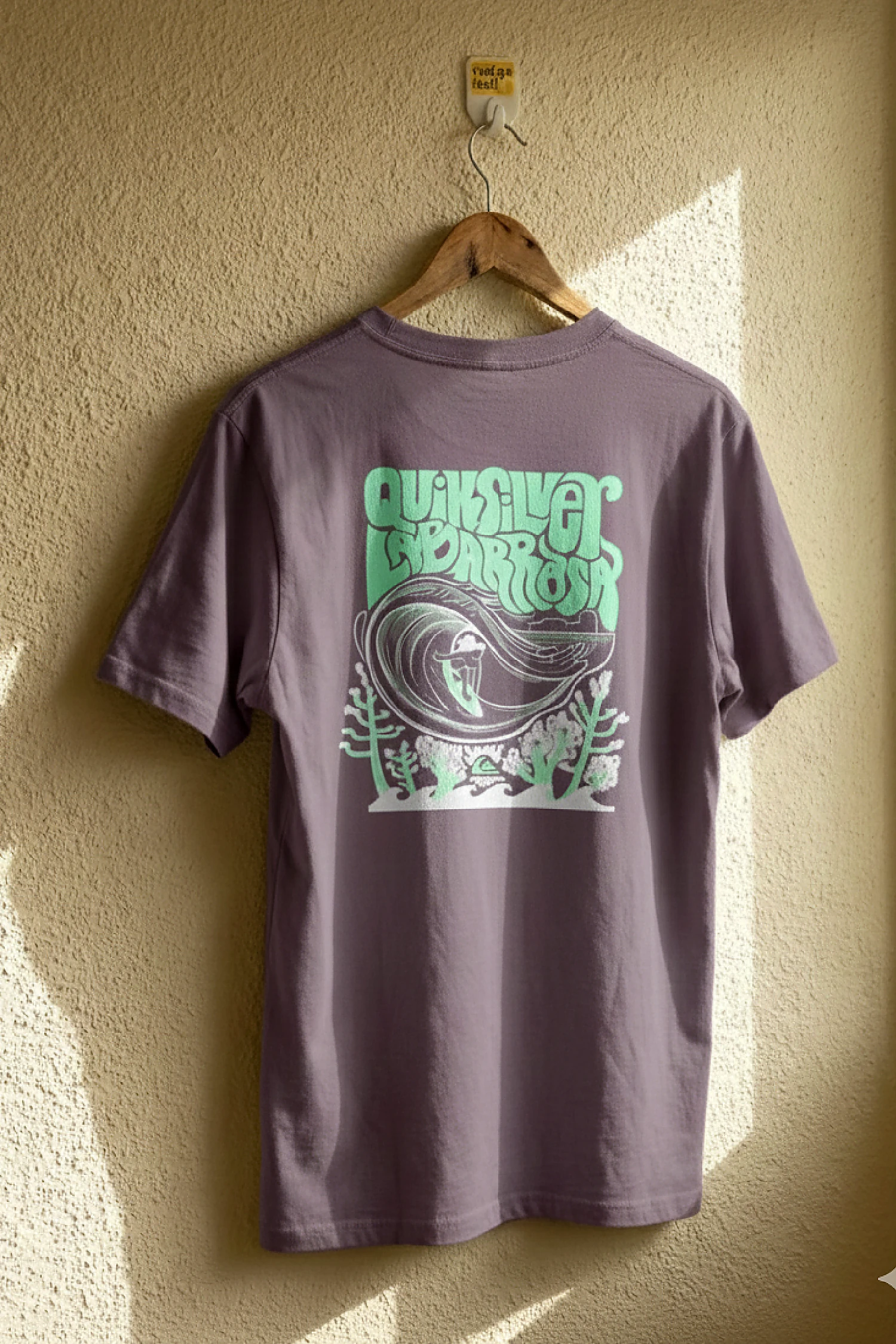 Camiseta lavanda estampada para Quiksilver La Barrosa
